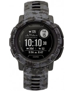 Смарт часовник Garmin - Instinct 2 Camo, 45mm, графит